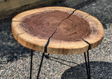 Live Edge Round Black Walnut Table