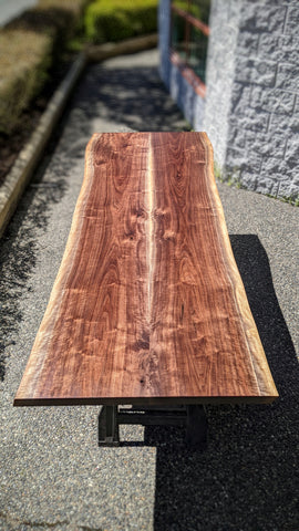 Live Edge Bookmatched Black Walnut Dining Table