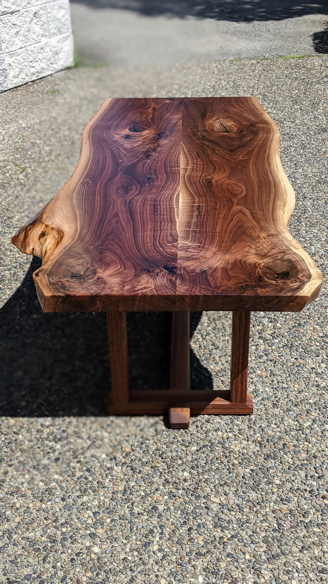 Live Edge Bookmatched Black Walnut Coffee Table – kkcustomcreations