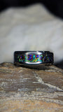 Titanium Band with Fire Burl Dichrolam