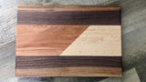 Walnut with Cherry & Maple Slash - Hardwood Cutting Board