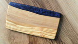 Rectangle Olive Wood Tray with Purple Epoxy