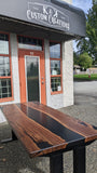 Black Walnut Epoxy River Desk