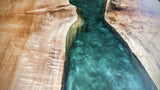 Curly Maple and Green Epoxy River Table